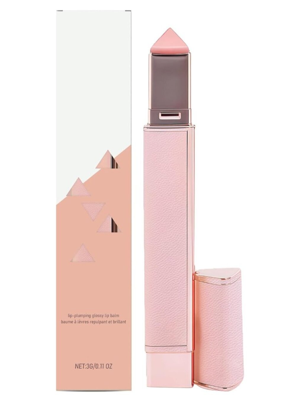 New 2pk Clear Soft Pink Lip Balm Gloss, Plump, and 3-Dimensional